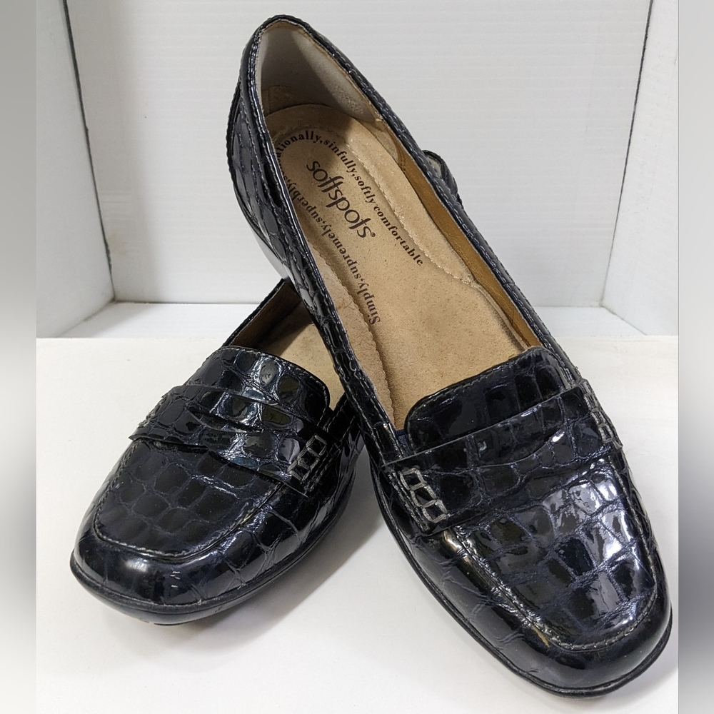 Softspots Patent Leather Black Penny Loafers size 8N
